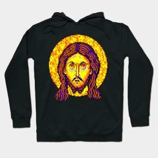 Icon of Christ 16bit - Pixel Art Macintosh II Hoodie